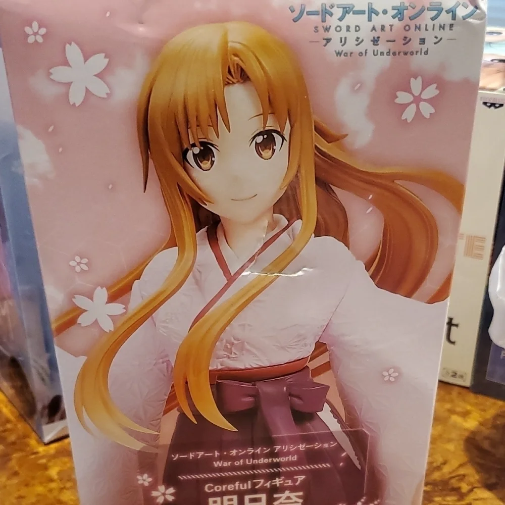 Anime Character Figurine with Pink and Purple Kimono